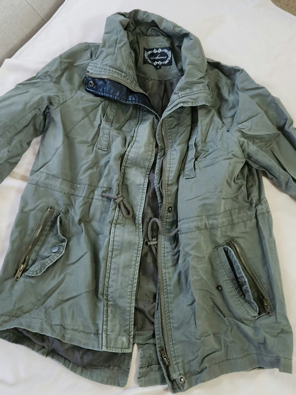 Ambiance Olive Utility Anorak Jacket